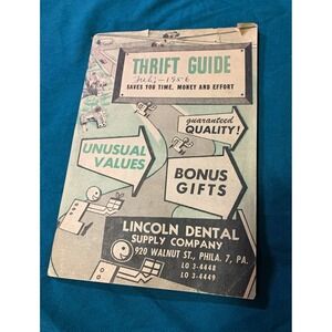'56 Lincoln Dental Supply Co Thrift Guide Illustrated Catalog Booklet